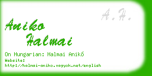 aniko halmai business card