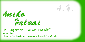 aniko halmai business card